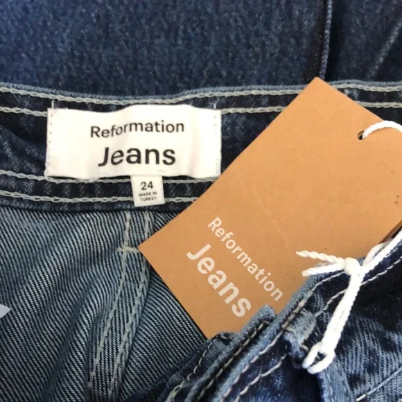 Reformation Jeans Classic Blue Women's Size 24 - Picture 4 of 6